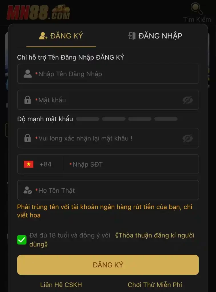 Đăng ký tài khoản dễ dàng và an toàn tuyệt đối